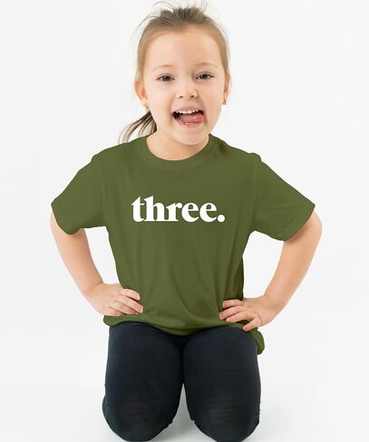 Olive Loves Apple Three Period 3rd Birthday Shirt for Boys & Girls - Toddler Third Bday Party Outfit in Kuwait