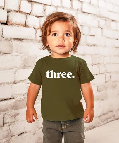 Olive Loves Apple Three Period 3rd Birthday Shirt for Boys & Girls - Toddler Third Bday Party Outfit in Kuwait