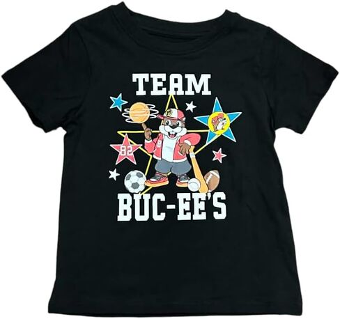 Buc-ee's Team Toddler T-Shirt, Black, Short Sleeve Graphic Tee with Character Design 2026 in Kuwait