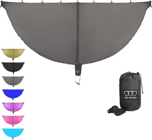 Gold Armour Hammock Bug Net, Mosquito Net Bugs - Premium Mesh Netting, Guardian of No See Um and Insects - Perfect Equipment Gear Accessories for Your Double Hammocks and Single Hammock (Gray) in Kuwait