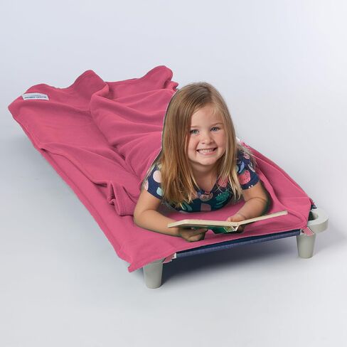 ROLLEE POLLEE Northwest Royal Blue Sleeping Blanket for Kids with Elastic Corner Straps - Super Soft Anti-Pill Fleece Blanket for Cots and Mats - Cozy Nap Time Solution for Children, 50" x 55" in Kuwait