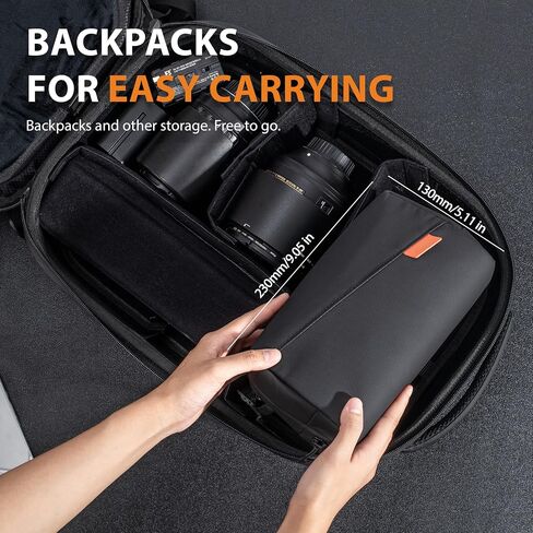 Tomat Carrying Case for Insta360 Luna Ultra/X5/Osmo Pocket 3 Accessories | Portable Large Carry Bag for Xtra Muse/Osmo 360/Mobile 8 Waterproof Multilayer Protective Travel Storage with Shoulder Strap in Kuwait