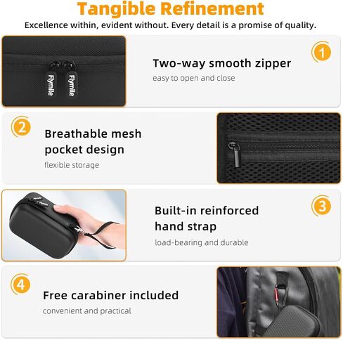 BRDRC Carrying Case for Insta360 Ace Pro 2/Ace Pro Xplore Bundle Kit, Portable Small Storage Bag Hard Shell Battery Travel Case with Wrist Strap Carabiner Insta 360 Ace Pro 2/Ace Pro Accessoires in Kuwait