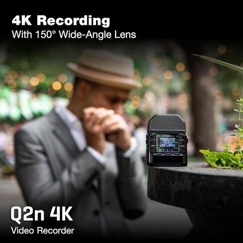 Zoom Q2n-4K Video Recorder for Musicians, Streamers & Filmmakers | 4k/30p Video, 150 Degree Wide-Angle Lens, Built-in Xy Stereo Mics, 48 Khz/24-Bit Audio, USB Webcam, Microsd Slot in Saudi Arabia