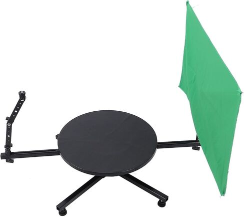 Photography Turntable, 360 Degree Rotation Stable Footage Rotating Camera Slider, Video Booth with 40 Cm Diameter Platform Weight Capacity 11 Lbs for Product Photography Food in Kuwait