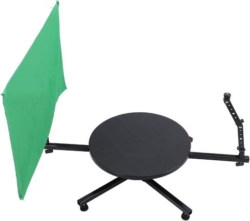 Photography Turntable, 360 Degree Rotation Stable Footage Rotating Camera Slider, Video Booth with 40 Cm Diameter Platform Weight Capacity 11 Lbs for Product Photography Food in Kuwait
