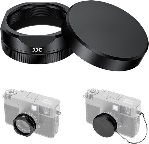Metal Xhalf Lens Hood Shade w Cap for Fujifilm X Half Protector - Black | Aluminum Alloy Square X Half Xhalf Lens Protective Cover Shading Hood Protector Accessories, Block Stray Light Reduce Flare in Saudi Arabia