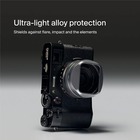 Urth Square Alloy Lens Hood Kit: Compatibile with Fujifilm X100 (V/VI) — Metal Shade with Adapter Ring & Cap (Silver) in Kuwait