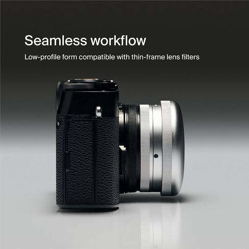 Urth Square Alloy Lens Hood Kit: Compatibile with Fujifilm X100 (V/VI) — Metal Shade with Adapter Ring & Cap (Silver) in Kuwait
