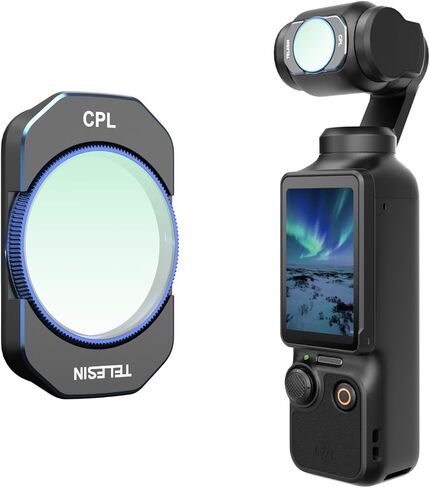 TELESIN Wide Angle Lens for DJI Osmo Pocket 3/4 Xtra Muse | 0.72x Expanded FOV with Magnetic Multi-Coated Optical Glass, Ideal for Vlogging, Travel Photography and Pocket Accessories in Kuwait