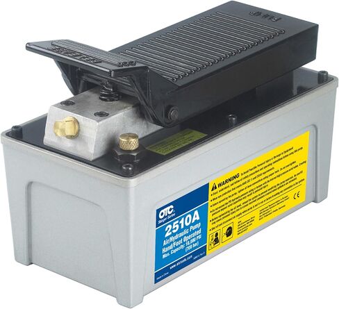 OTC 2510A Stinger 10,000 PSI Foot Operated Air/Hydraulic Pump for Rams, Presses, & Hydraulic Pullers, CHROME | Ideal for Use with Rams, Presses, and Hydraulic Pullers in Saudi Arabia