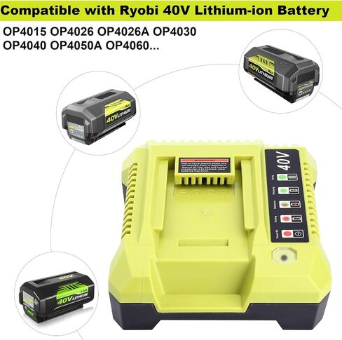 Replacement for Ryobi 40V Battery Charger, OP401 Charger Compatible with Ryobi 40V Lithium Battery OP4040 OP4050 OP4050A OP40601 OP4026 OP4015 OP4030 Fast Charger in Kuwait