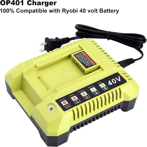 Replacement for Ryobi 40V Battery Charger, OP401 Charger Compatible with Ryobi 40V Lithium Battery OP4040 OP4050 OP4050A OP40601 OP4026 OP4015 OP4030 Fast Charger in Kuwait