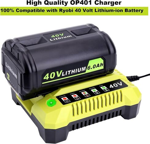 Replacement for Ryobi 40V Battery Charger, OP401 Charger Compatible with Ryobi 40V Lithium Battery OP4040 OP4050 OP4050A OP40601 OP4026 OP4015 OP4030 Fast Charger in Kuwait