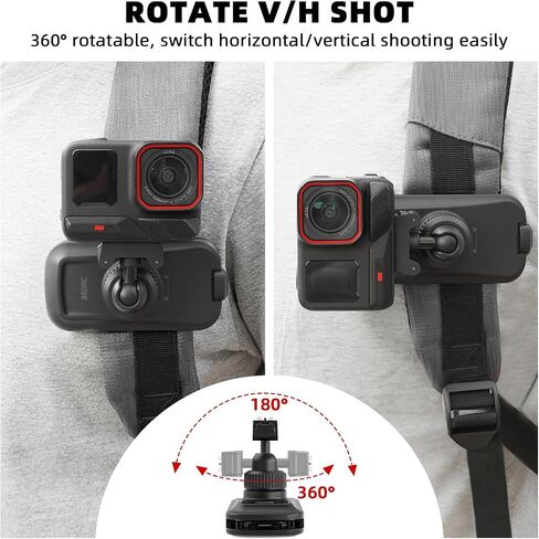 BRDRC Magnetic Backpack Mount for Insta360 X5 Ace Pro 2, Quick Release Magnet Mount Bag Strap Anti-Slip Shoulder Clip Belt for Insta 360 X5 X4 Air Ace Pro 2 Accessories in Kuwait