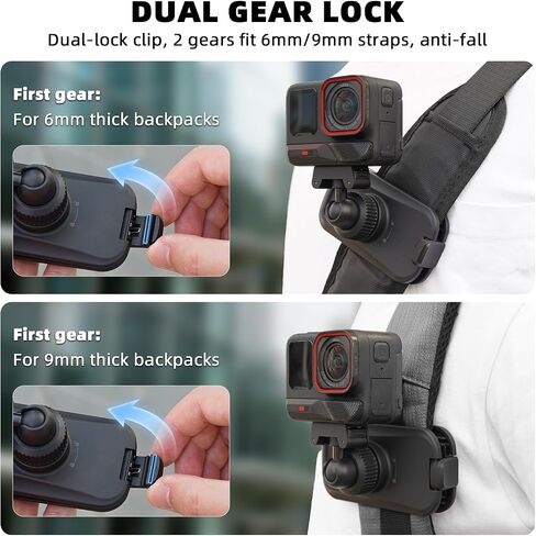 BRDRC Magnetic Backpack Mount for Insta360 X5 Ace Pro 2, Quick Release Magnet Mount Bag Strap Anti-Slip Shoulder Clip Belt for Insta 360 X5 X4 Air Ace Pro 2 Accessories in Kuwait
