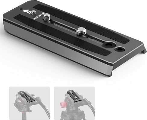 Neewer 2 Pack 501PL Tripod Fluid Head Quick Release Plate, Camera Mounting Plate with 1/4" 3/8" Screws, Anti Off Pin for GM001 GM002 GM006 Fluid Heads, QR5 in Kuwait