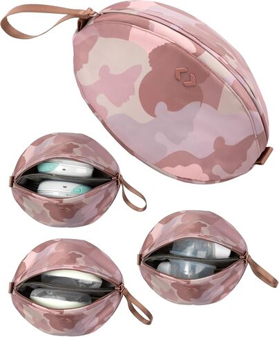 Wearable Breast Pump Bag - Fits Elvie, Willow, Momcozy and All Others - Beige Small Pump Bag with Wrist Strap – Hands-Free Pump Carrying Case and Storage for Travel in Kuwait