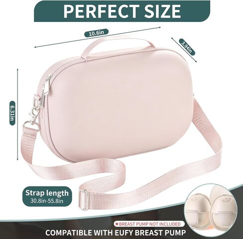 Breast Pump Bag Compatible with Eufy, Portable Pump Case with Weather-Resistance Detachable Tray, Breast Pump Storage for Momcozy/Willow/Medela, Strong EVA Build, Great for Travel and Outings in Kuwait