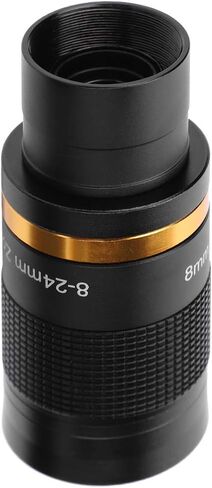 8-24mm Continuous Zoom Eyepiece for Astronomical Telescope, 1.25 Inch / 31.7mm Zoom Eyepiece with Wideband Green Coating, Aluminum Alloy & Optical Glass, for Moon Planets Nebulae in Kuwait