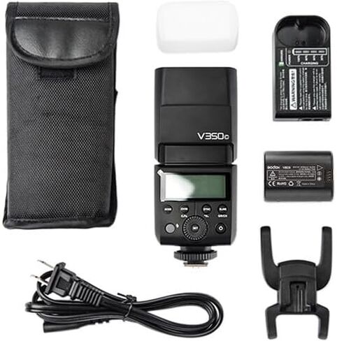 Godox Flash V350C Compact TTL Camera Flash for Canon, Portable Speedlight with High-Speed Sync 1/8000s, Built-in 2.4GHz Wireless, Li-Ion Battery for Mirrorless and Lightweight DSLR Photography in Kuwait