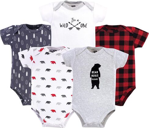 Hudson Baby Unisex Cotton Bodysuits, Baby Bear, 6-9 Months in Kuwait