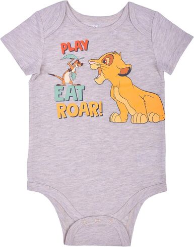 Disney Lion King Baby Boys 5 Pack Bodysuits for Newborn and Infants in Kuwait