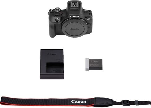 Canon EOS R100 Mirrorless Camera | Body Only Bundled with 64GB Memory Card + Digital Camera Case (3 Items) in Kuwait