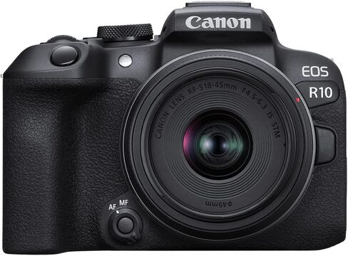 Canon EOS R10 Mirrorless Camera Lens Kit (Renewed) | RF-S18-45mm f 4.5-6.3 is STM in Kuwait