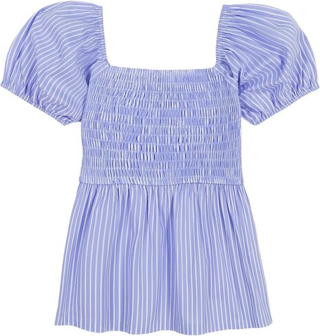 Dockers Girls' Short Sleeve Smocked Peplum Top in Kuwait
