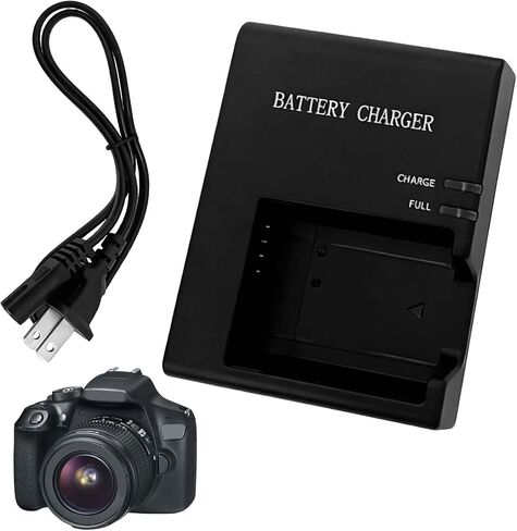 LC-E10C Quick Battery Charger for Canon LC-E10 LP-E10, with US Power Cord | Compatible with EOS Rebel T7 T6 T5 T3 T100 4000D 3000D 2000D 1500D 1300D 1200D 1100D Kiss X50 X70 X80 X90 DSLR Camera in Kuwait