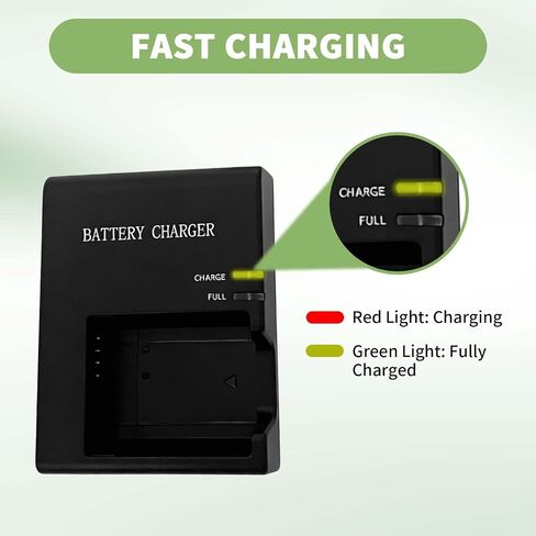 LC-E10C Quick Battery Charger for Canon LC-E10 LP-E10, with US Power Cord | Compatible with EOS Rebel T7 T6 T5 T3 T100 4000D 3000D 2000D 1500D 1300D 1200D 1100D Kiss X50 X70 X80 X90 DSLR Camera in Kuwait