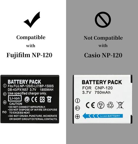 Norifon NP-120 USB Charger for Fujifilm FinePix 603, FinePix F10 | Compaitible with Fujifilm FinePix F10 Zoom, FinePix F11, F11 Zoom, M603, M603 Zoom Camera in Kuwait