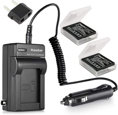 Kastar Battery (X2) & Travel Charger Replacement for Lumix CGA-S005 S005E DMW-BCC12 and Lumix DMC-FS1 FS2 DMC-FX01 FX07 DMC-FX1 FX3 FX8 FX9 FX10 FX12 FX50 FX100 FX150 FX180 DMC-LX1 LX2 LX3 in Kuwait