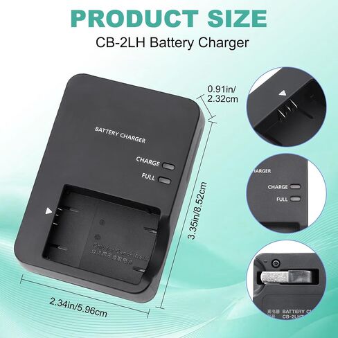 CB-2LH CB-2LHT NB-13L Wall Battery Charger Compatible with Canon PowerShot G1 X Mark III G5X G5 X Mark II G7 X G7 X Mark II III G9X G9 X Mark II SX620 SX720 SX730 SX740 HS (Not Applicable to G1 X) in Kuwait