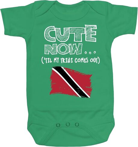 Trinidad Flag Baby Infant Bodysuit 'Til My Trini Comes Out Kids Culture Heritage Clothing NB-18M in Kuwait