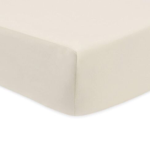 American Baby Company 100% Natural Cotton Percale Fitted Crib Sheet for Standard Crib and Toddler Mattresses, Cream, Soft Breathable, for Boys and Girls in Kuwait