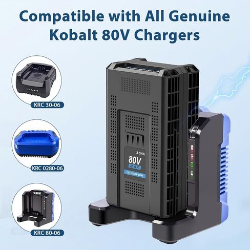 Upgraded 3.5Ah Compatible with Kobalt 80V Battery | Heavier and 1/3 Longer,Not Suitable for Hand Tools,Compatible for KB2580-06 KB580-06 KB680-06 KB280-06, Cordless Power Tools in Kuwait