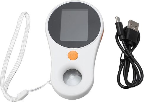 500X Handheld Macro Microscope with 8 LEDs, 2MP Lens, Fixed Focus, 2.0 Color Screen - Portable Magnifier for Detailed Observation (White) in Kuwait