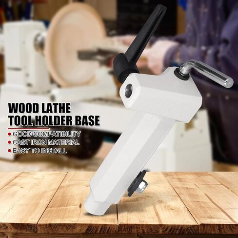 Cast Iron Wood Lathe Banjo for 10 inch or 12 inch Lathes, Fit for 16mm Diameter Tool Rests, Upgrades Replacement Tool Rest Holder Base for Woodturning in Kuwait