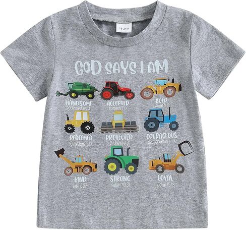 Toddler Boy Shirts Baby Summer Tee Cartoon Raccoon Print Short Sleeve Loose Tops Casual Clothes 1T 2T 3T 4T 5T 6T in Kuwait
