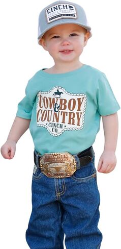 Cinch Toddler Blue Cowboy Country Tee Shirt in Kuwait