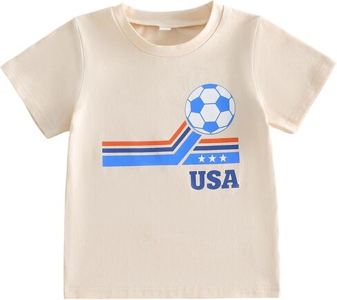 2026 Soccer Jersey Toddler Boys USA Germany Brazil Argentina Soccer T-Shirts Kids Football Print Striped Tee Tops in Kuwait
