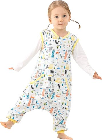 WONDAY Toddler Sleep Sack with Feet, 0.5 TOG Wearable Blanket with Legs | WONDAY Toddler Sleep Sack with Feet, 0.5 TOG, Freedom to Move & Play in Kuwait