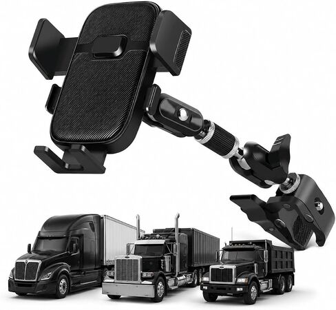 Heavy Duty Truck Phone Holder for Workhorse Electric Delivery Van 2012-2016, Handle Clamp Mount Cell Phone Holder with Adjustable Arm for Semi Truck Pickup Excavator Bus RV in Kuwait