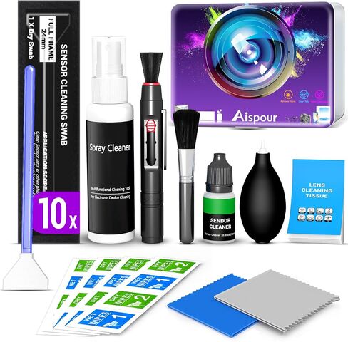 Camera Lens Cleaning Kit with Pro 10x Sensor Swabs, Sensor Cleaner, Compatible with Canon, Nikon, Sony mirrorless DSLR Camera (Enhanced Version) in Kuwait