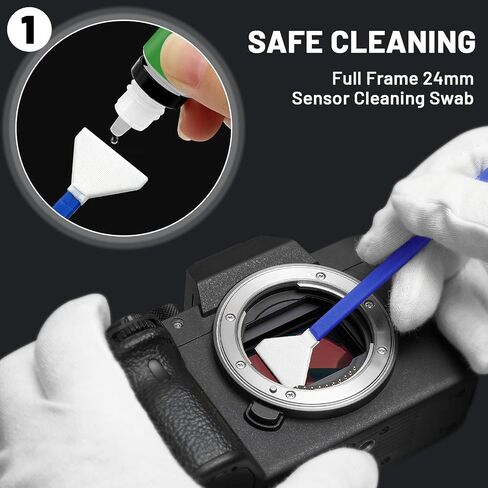 Camera Lens Cleaning Kit with Pro 10x Sensor Swabs, Sensor Cleaner, Compatible with Canon, Nikon, Sony mirrorless DSLR Camera (Enhanced Version) in Kuwait