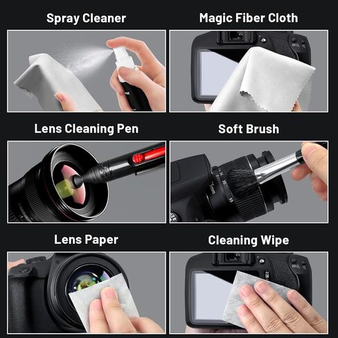 Camera Lens Cleaning Kit with Pro 10x Sensor Swabs, Sensor Cleaner, Compatible with Canon, Nikon, Sony mirrorless DSLR Camera (Enhanced Version) in Kuwait