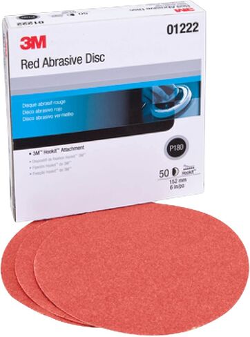 3M Hookit Red Abrasive Disc, 01222, 6 in, P180 in Kuwait