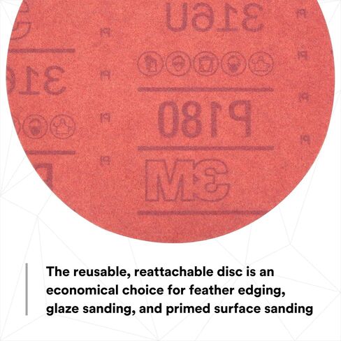 3M Hookit Red Abrasive Disc, 01222, 6 in, P180 in Kuwait